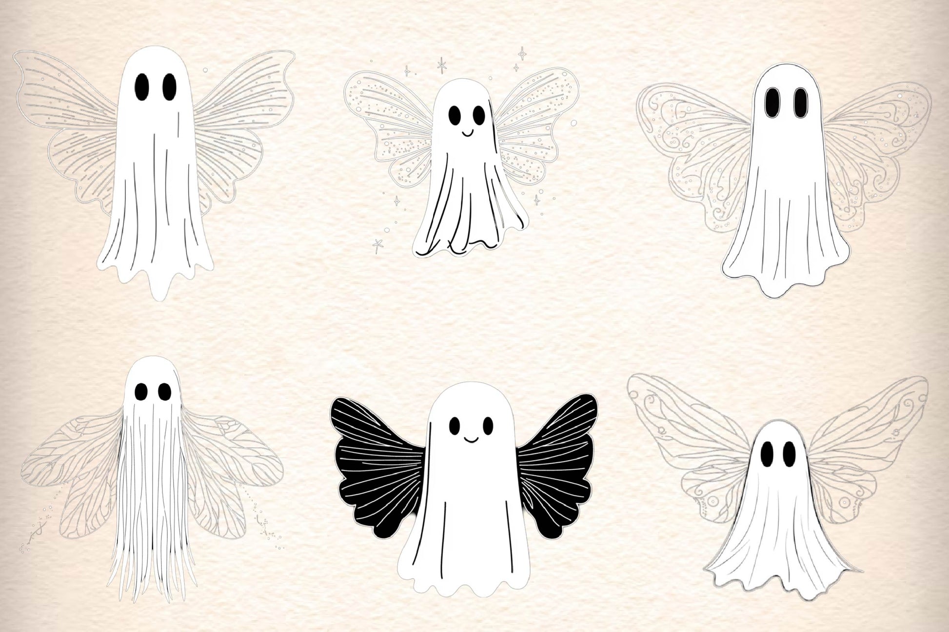 Ghost Angel Clipart Bundle - CraftNest - Digital Crafting and Art