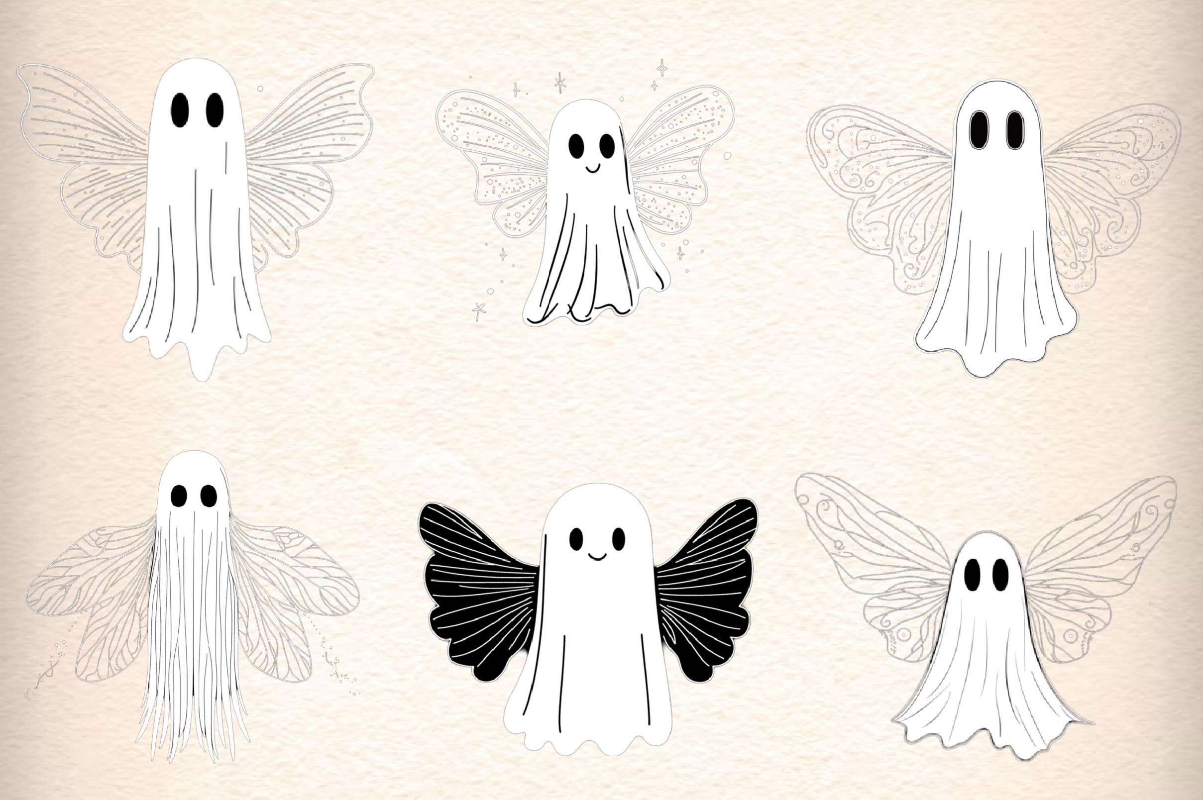 Ghost Angel Clipart Bundle - CraftNest - Digital Crafting and Art