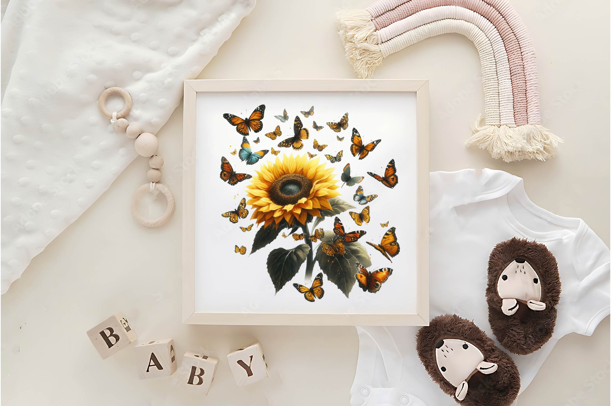 Sunflower And Butterfly Clipart Bundle - CraftNest - Digital Crafting and Art