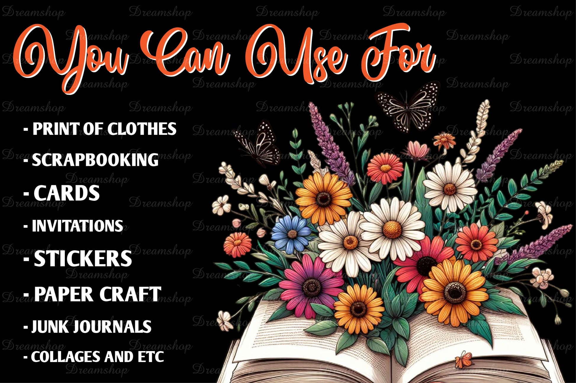 Floral Book Clipart Bundle - CraftNest - Digital Crafting and Art