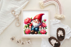 Floral Gnomes Clipart Bundle - CraftNest - Digital Crafting and Art