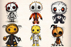 Halloween Gothic Voodoo Doll Clipart Bundle 2 - CraftNest - Digital Crafting and Art