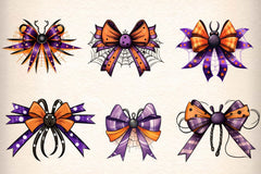 Halloween Bow Ribbon Clipart Bundle - CraftNest - Digital Crafting and Art