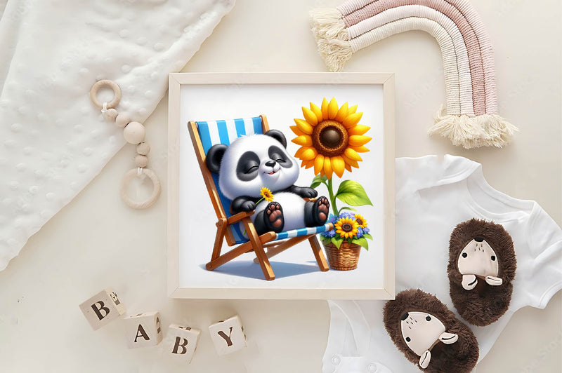 Sunflower Panda Clipart Bundle - CraftNest - Digital Crafting and Art