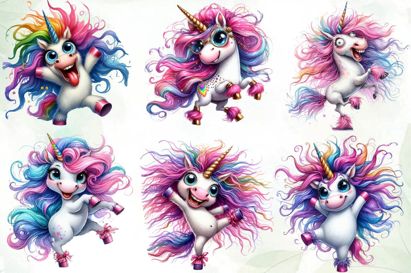 Funny Unicorn Clipart Bundle - CraftNest - Digital Crafting and Art