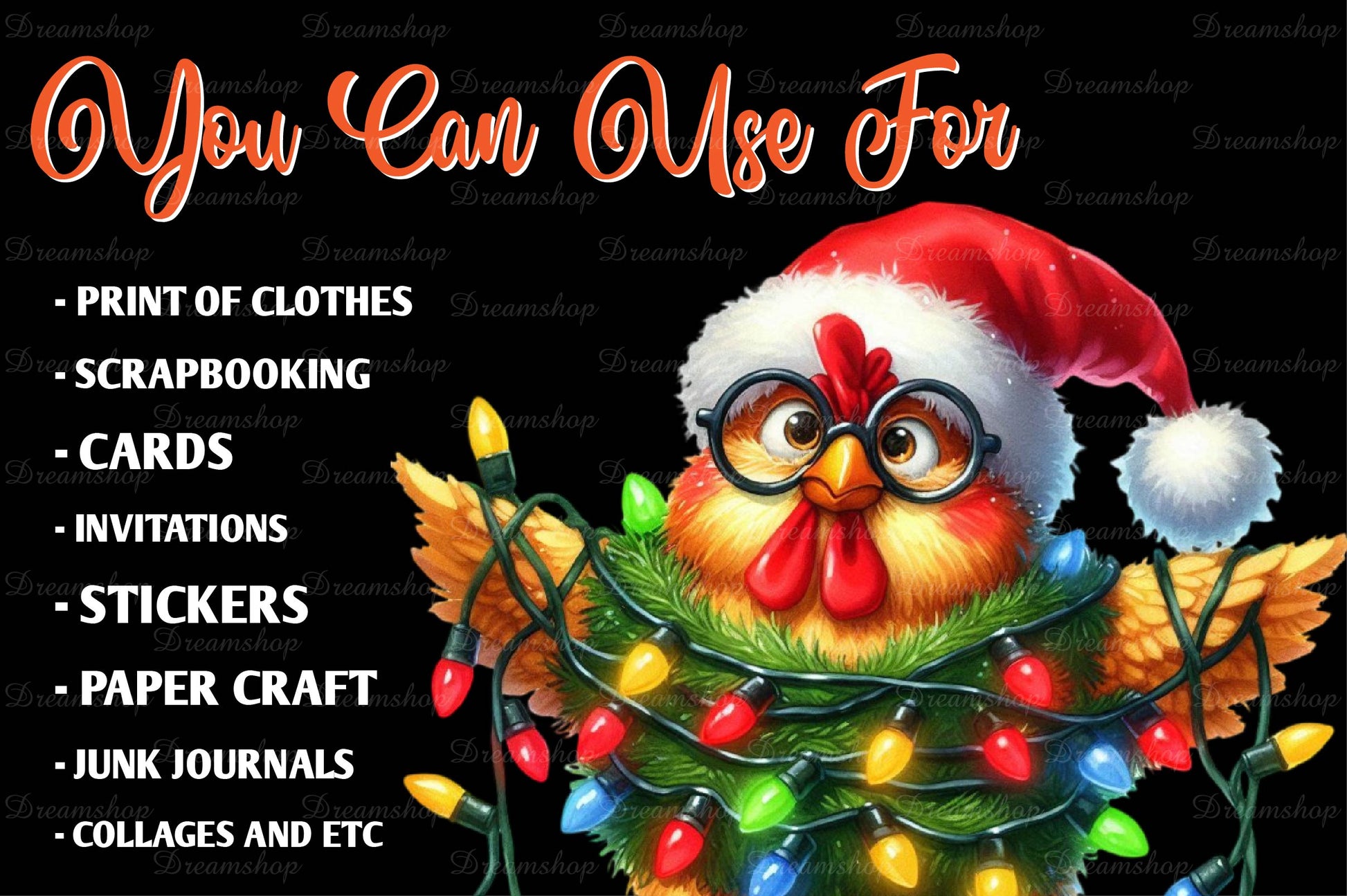 Cute Christmas Funny Chicken Clipart Bundle - CraftNest - Digital Crafting and Art
