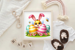Easter Eggshell Bees Peeking Clipart Bundle - CraftNest - Digital Crafting and Art