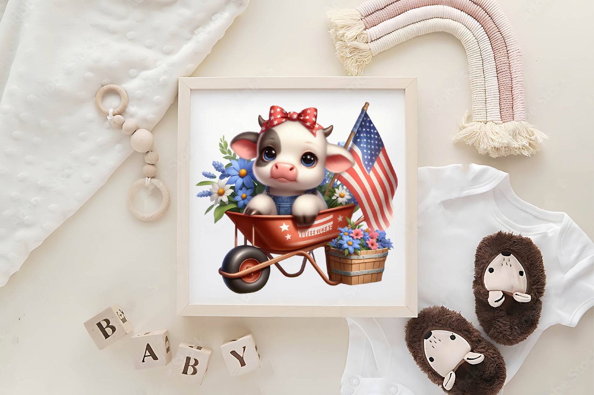 Patriotic Cow Clipart Bundle - CraftNest - Digital Crafting and Art