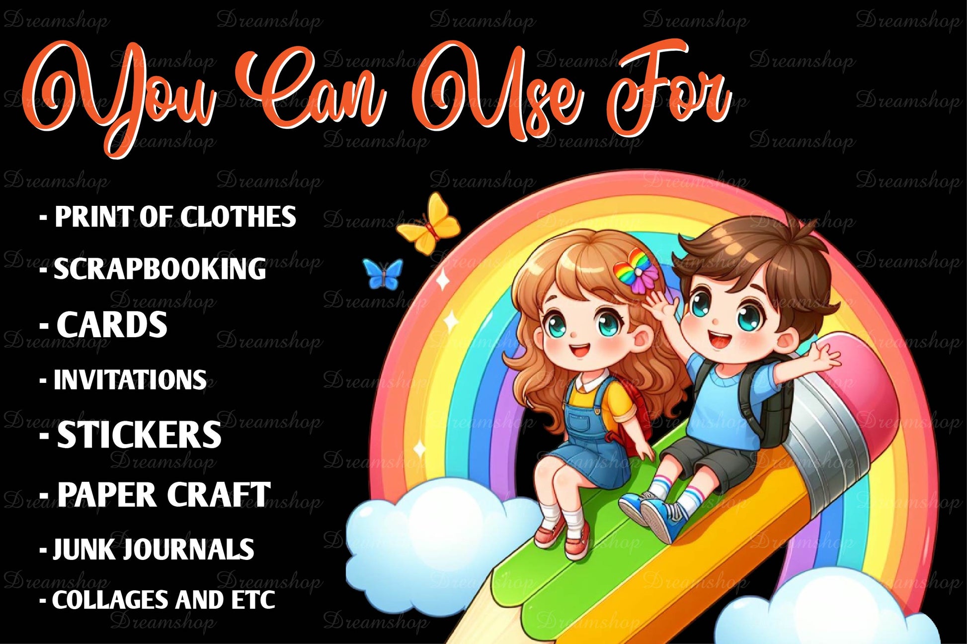 Kid Boy And Girl Go To School Clipart Bundle - CraftNest - Digital Crafting and Art