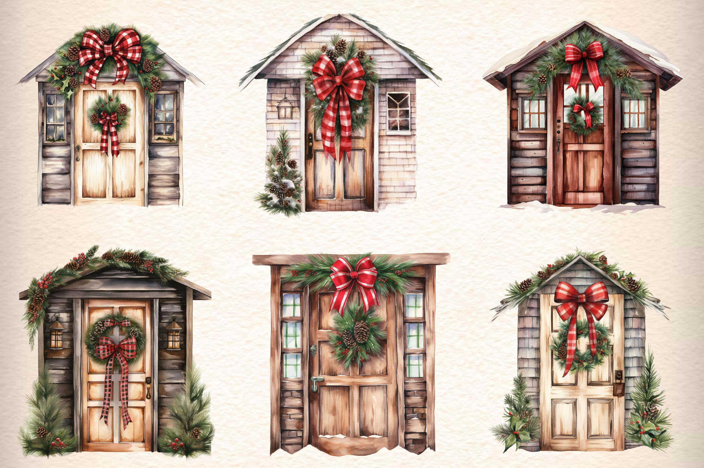 Christmas Cozy Window Clipart Bundle - CraftNest - Digital Crafting and Art