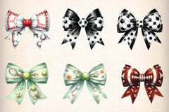 Sports Coquette Bow Sport Bows Clipart Bundle 1 - CraftNest - Digital Crafting and Art