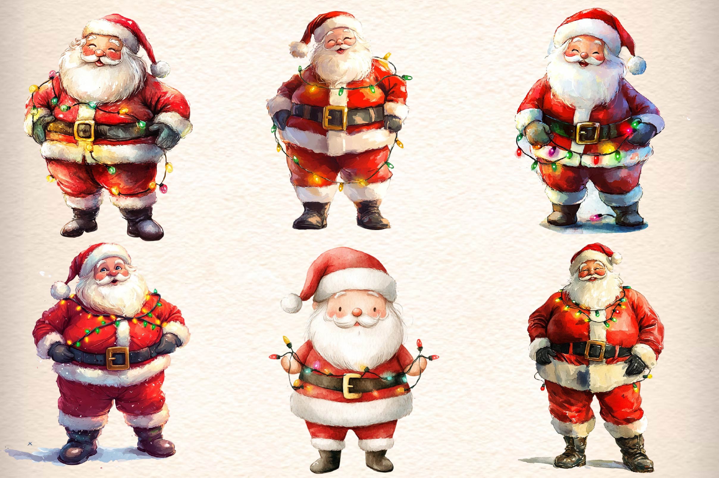 Santa Claus Clipart Bundle - CraftNest - Digital Crafting and Art