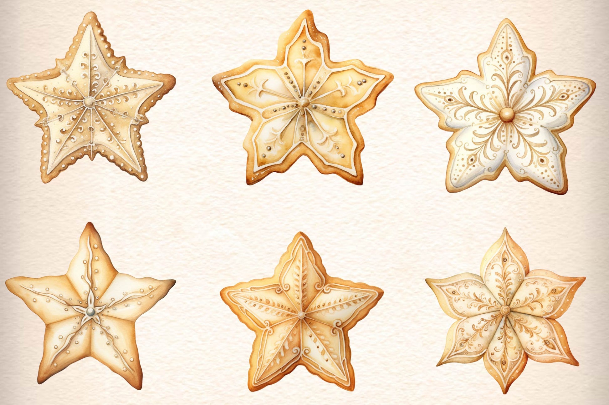 Christmas Cookie Star Clipart Bundle - CraftNest - Digital Crafting and Art