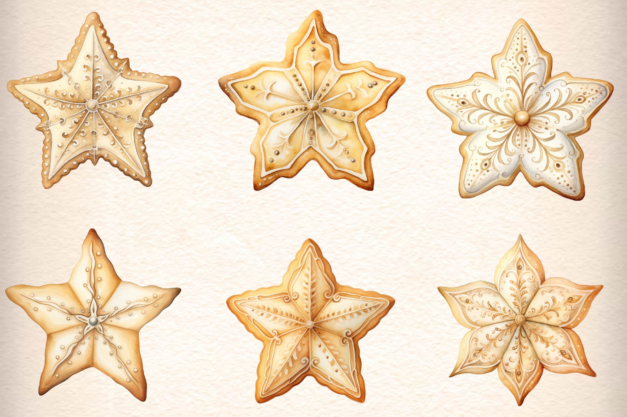 Christmas Cookie Star Clipart Bundle - CraftNest - Digital Crafting and Art