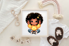 Cute Afro Girl Clipart Bundle - CraftNest - Digital Crafting and Art