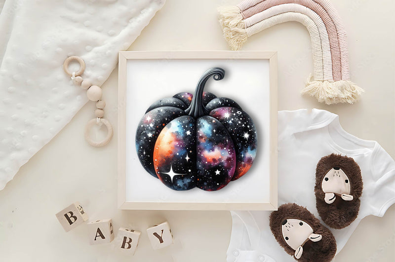 Black Starry Pumpkin Clipart Bundle - CraftNest - Digital Crafting and Art