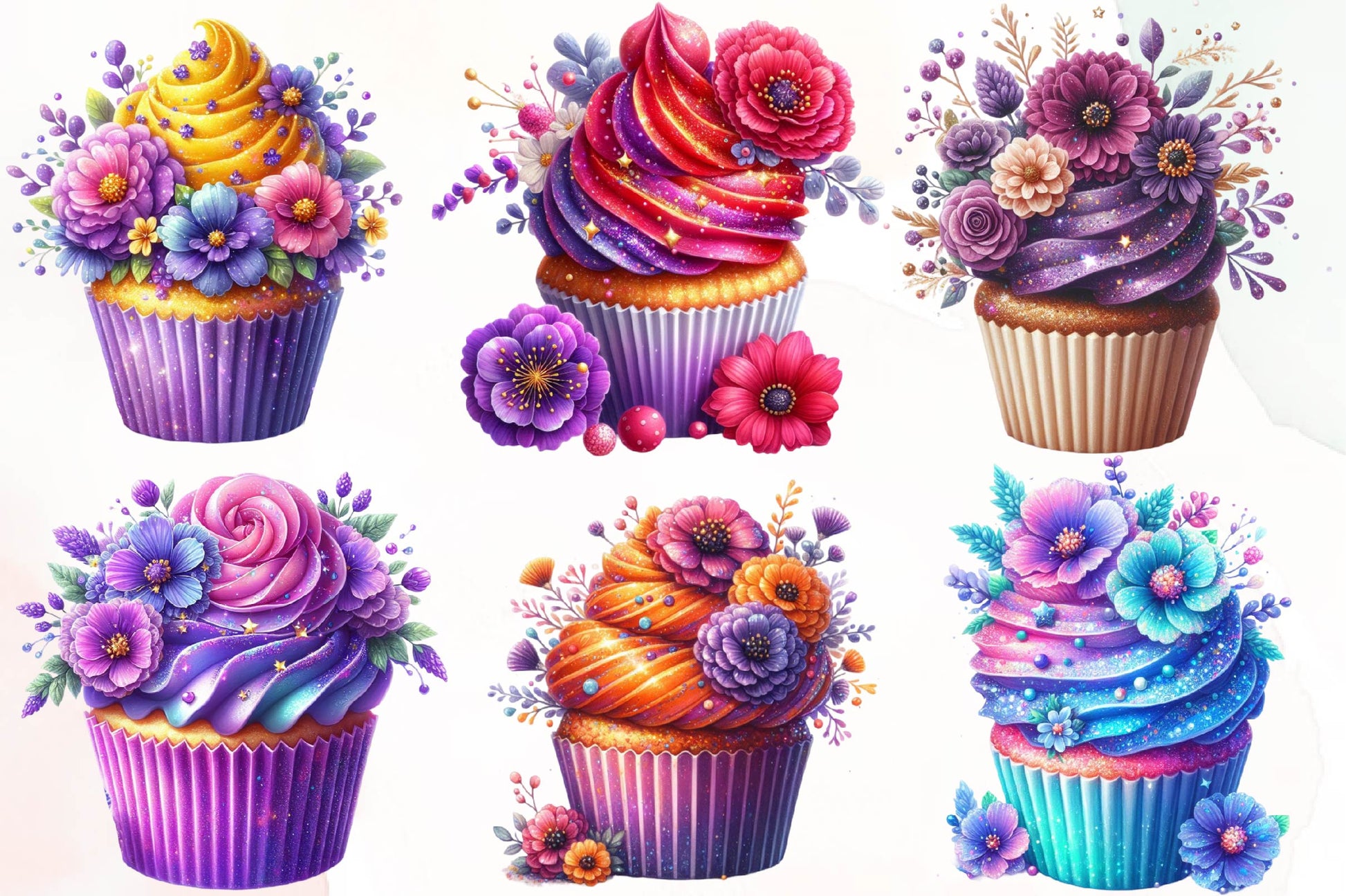 Cupcake Design Clipart Bundle - CraftNest - Digital Crafting and Art