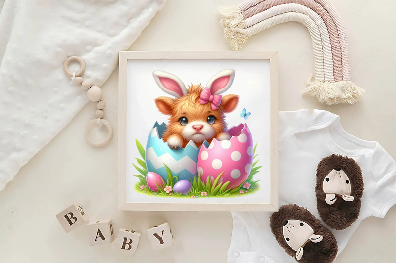 Easter Highland Cows Clipart Bundle - CraftNest - Digital Crafting and Art