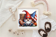 Adorable American Football Gnome Clipart Bundle - CraftNest - Digital Crafting and Art