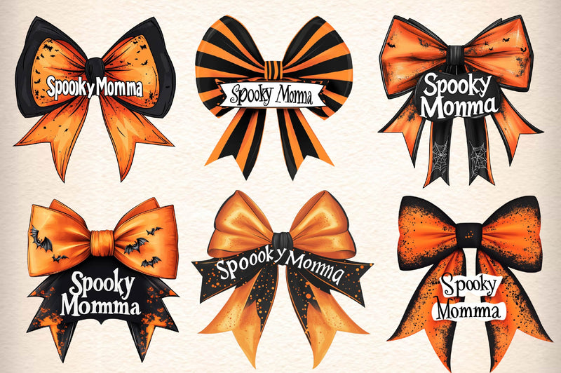 Spooky Momma Bow Halloween Clipart Bundle - CraftNest - Digital Crafting and Art