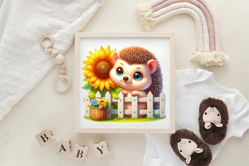 Sunflower Hedgehog Clipart Bundle - CraftNest - Digital Crafting and Art