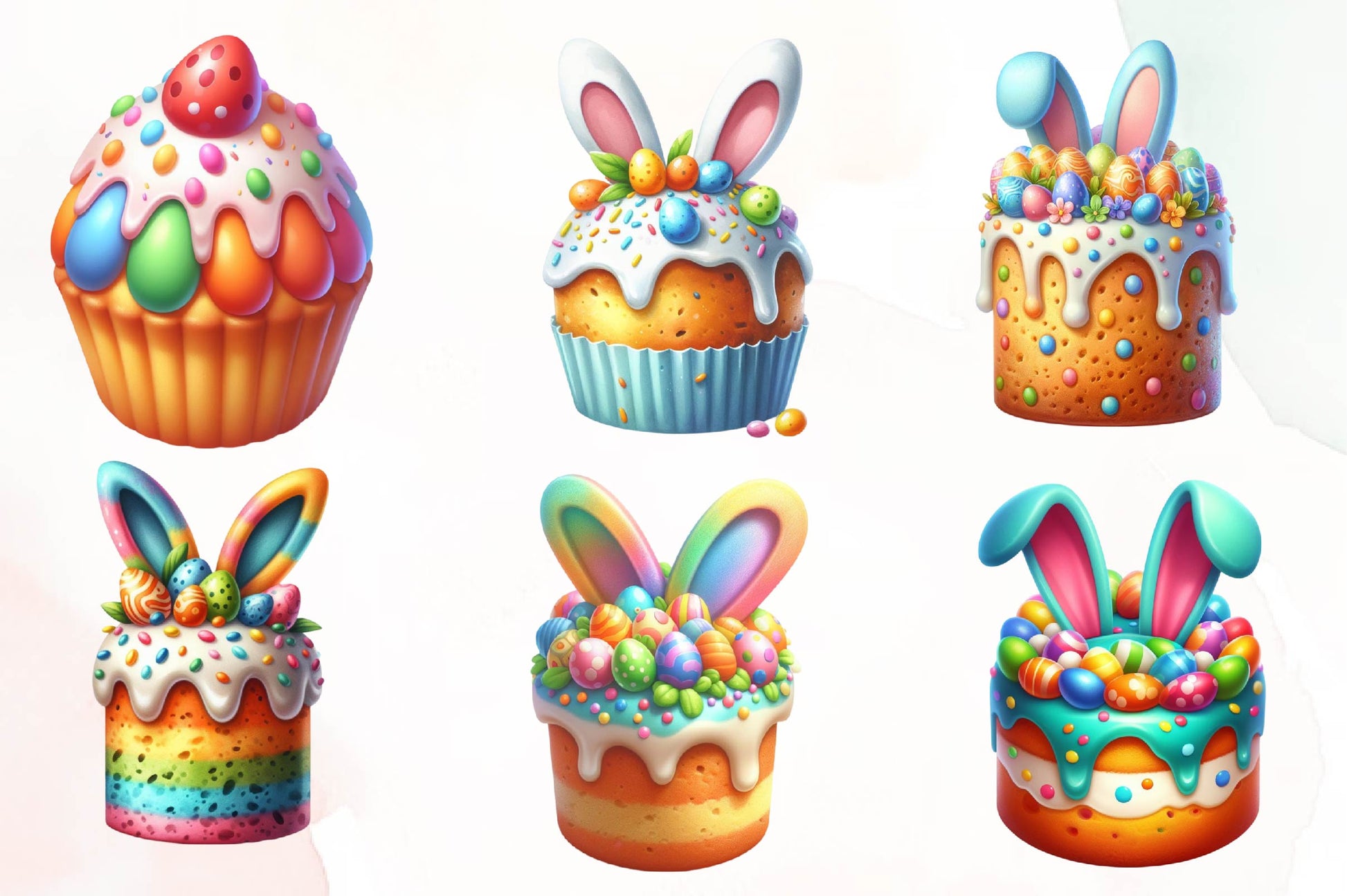 Easter Easter Cake Clipart Bundle - CraftNest - Digital Crafting and Art