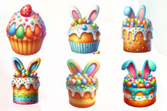 Easter Easter Cake Clipart Bundle - CraftNest - Digital Crafting and Art