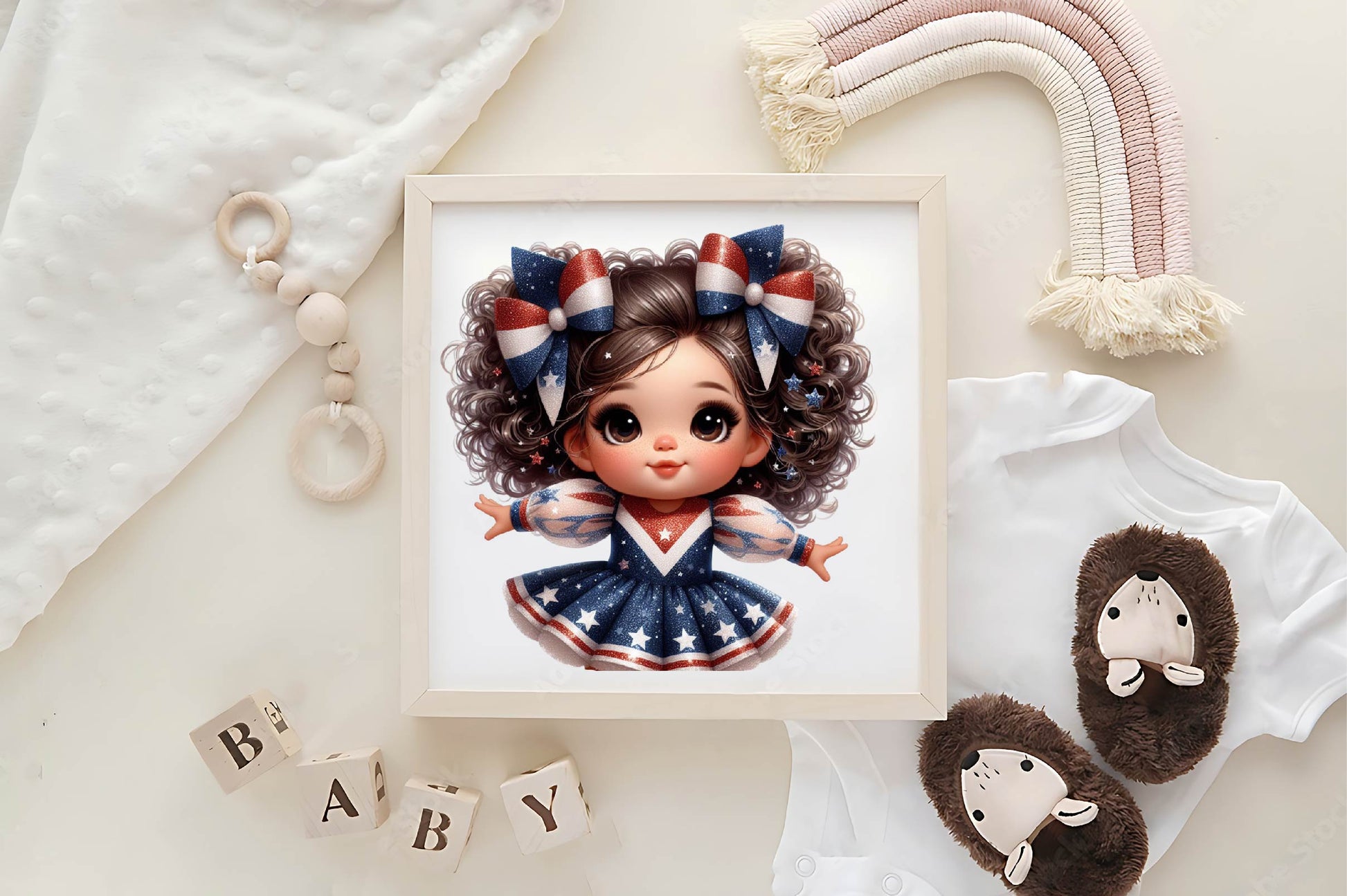 Cheerleader 4th Of July Clipart Bundle - CraftNest - Digital Crafting and Art