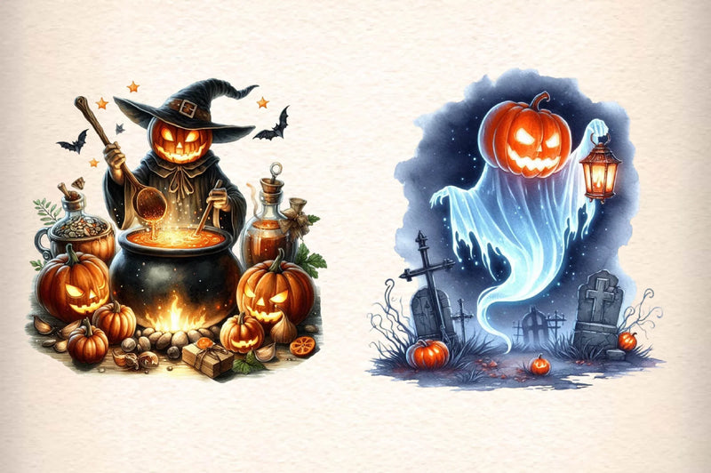 Halloween Pumpkin Man Clipart Bundle - CraftNest - Digital Crafting and Art