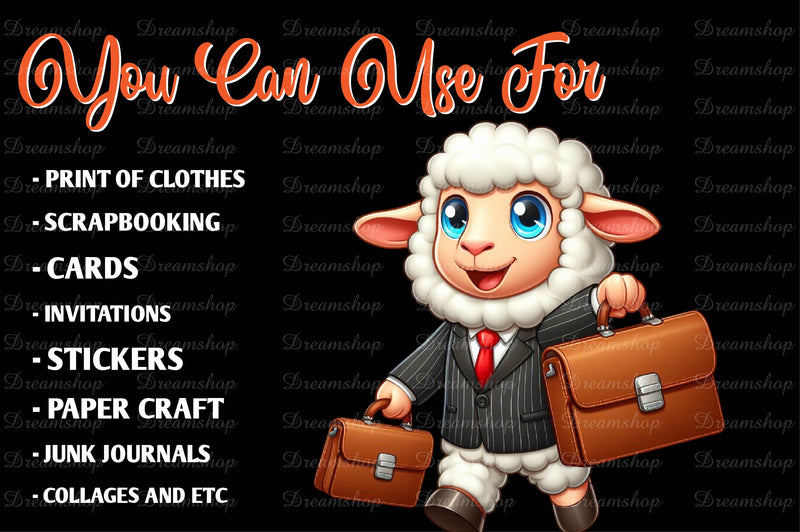 Cute Businessman Animals Clipart Bundle - CraftNest - Digital Crafting and Art
