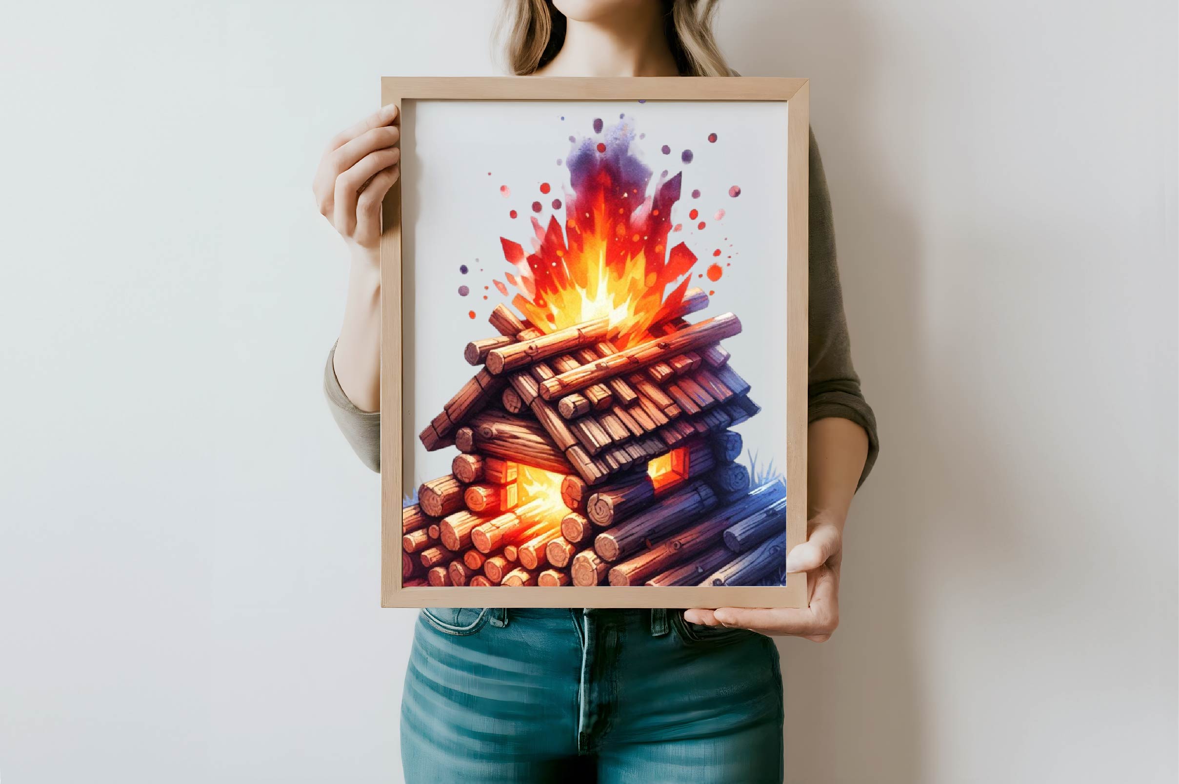 Wooden Bonfire Clipart Bundle - CraftNest - Digital Crafting and Art