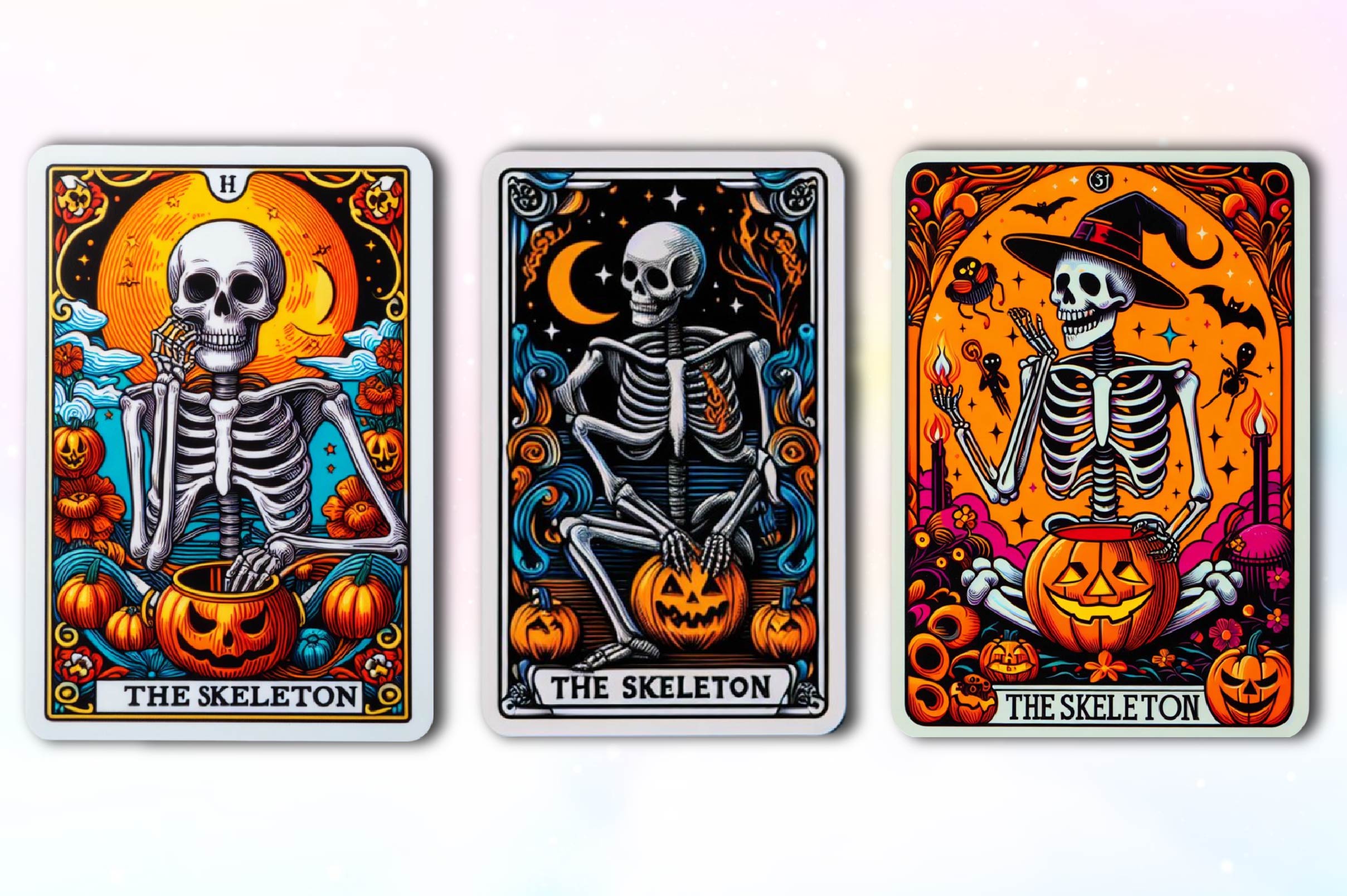 Funny Skeleton Tarot Card Clipart Bundle - CraftNest - Digital Crafting and Art