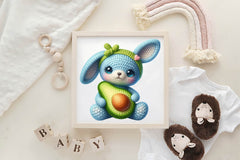 Crochet Bunny With Fruits Clipart Bundle - CraftNest - Digital Crafting and Art