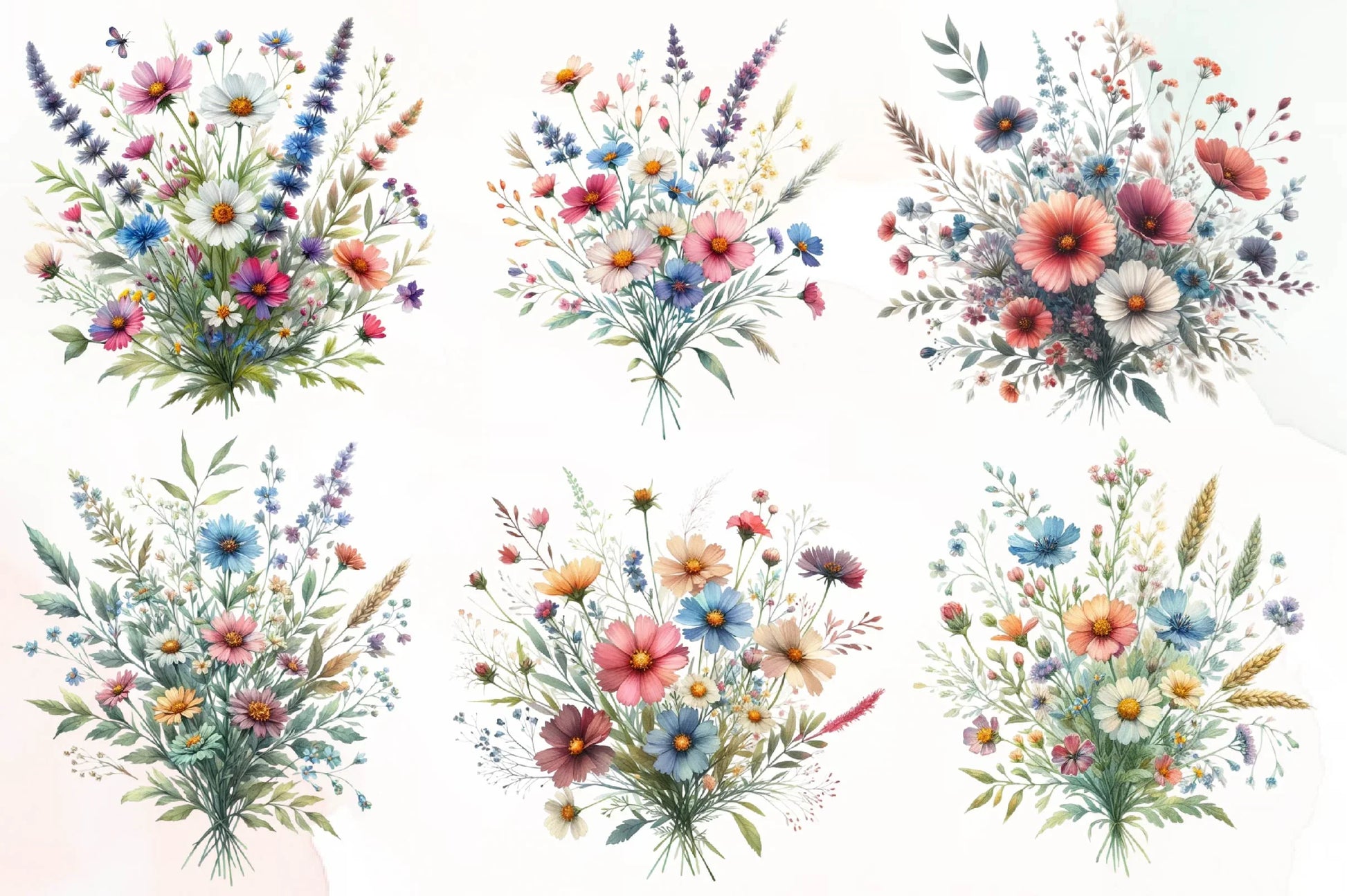 Spring Wild Flowers Clipart Bundle - CraftNest - Digital Crafting and Art