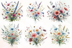 Spring Wild Flowers Clipart Bundle - CraftNest - Digital Crafting and Art