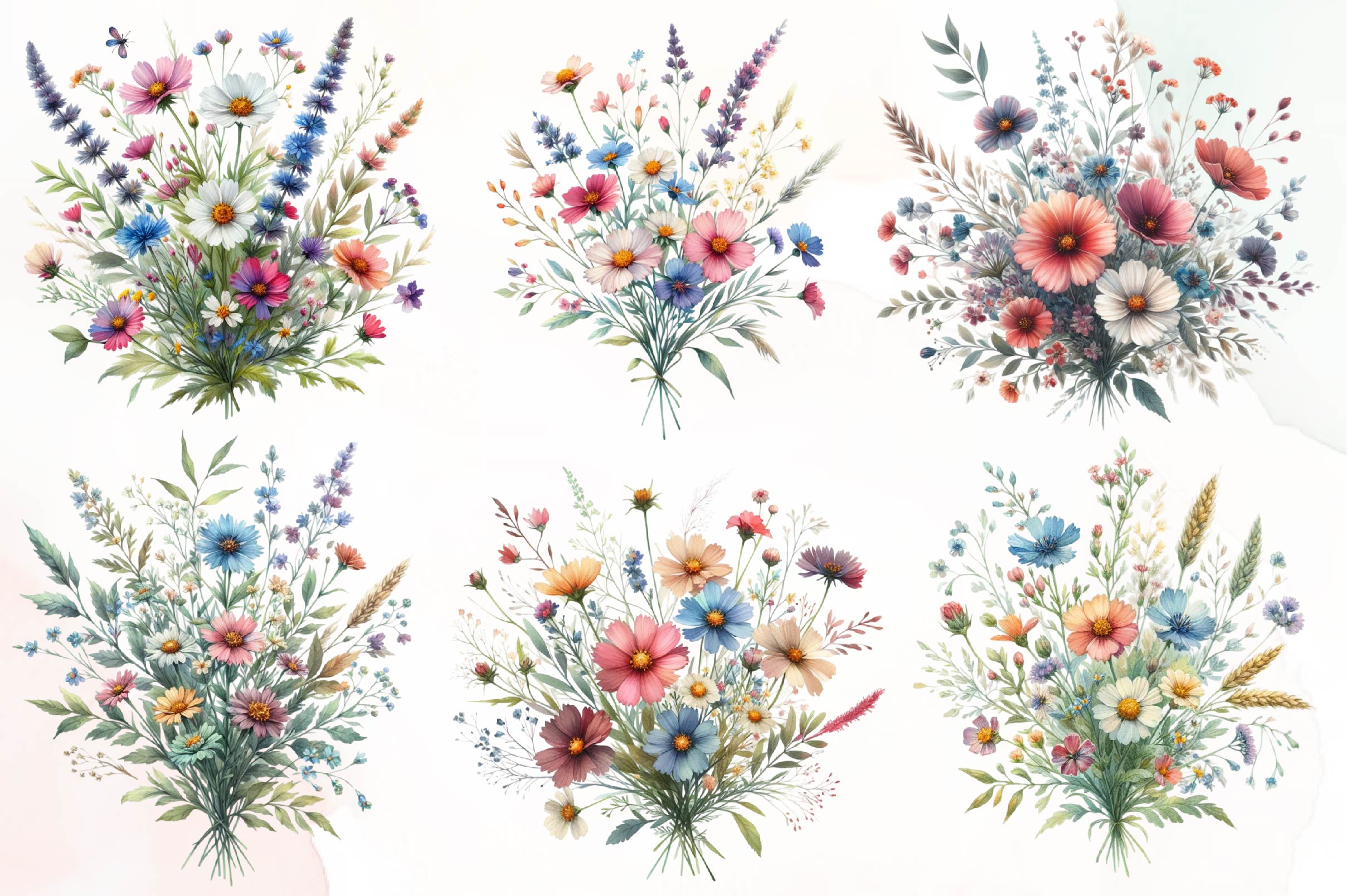 Spring Wild Flowers Clipart Bundle - CraftNest - Digital Crafting and Art