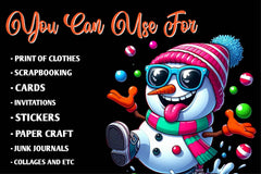 Funny Snowman Clipart Bundle - CraftNest - Digital Crafting and Art