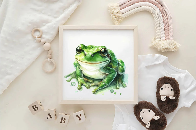 Green Frogs Clipart Bundle - CraftNest - Digital Crafting and Art
