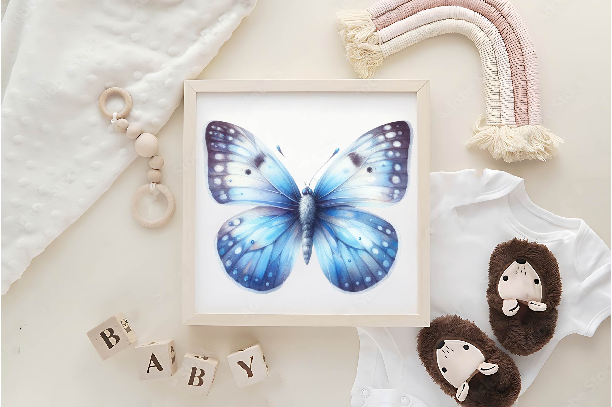 Painted Butterflies Clipart Bundle - CraftNest - Digital Crafting and Art