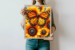 Floral Monarch Butterfly Clipart Bundle - CraftNest - Digital Crafting and Art