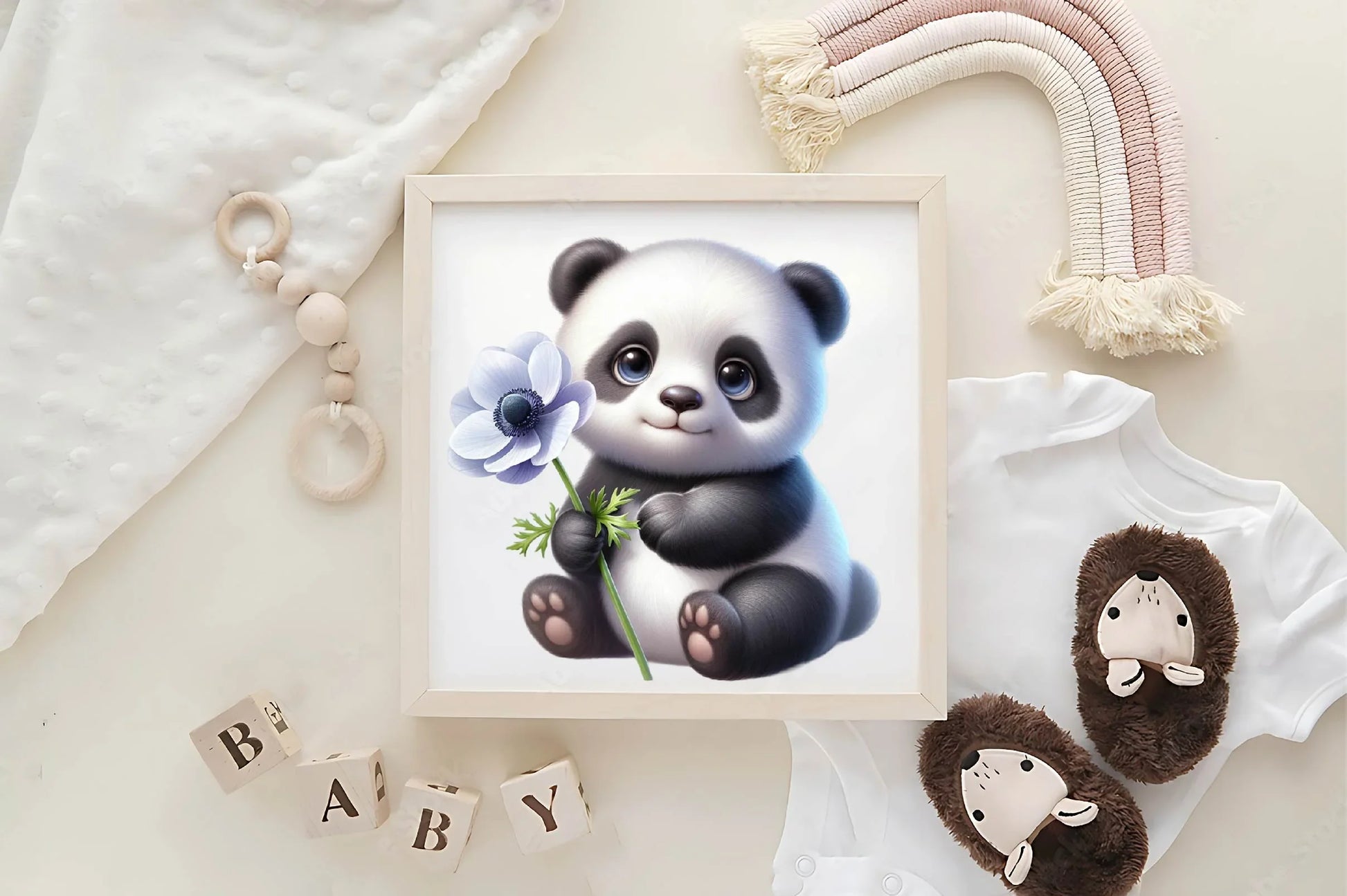 Spring Panda With Flowers Clipart Bundle - CraftNest - Digital Crafting and Art