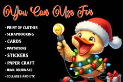 Funny Christmas Duck Clipart Bundle 1 - CraftNest - Digital Crafting and Art