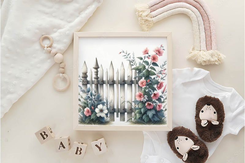 Rustic Picket Fences Clipart Bundle - CraftNest - Digital Crafting and Art