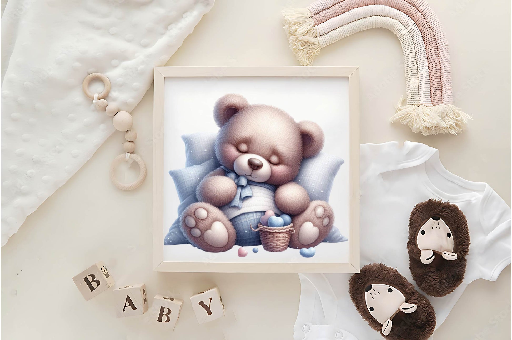 Sleeping Teddy Bears Clipart Bundle - CraftNest - Digital Crafting and Art