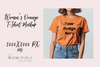 Women's Orange T-shirt Mockup
