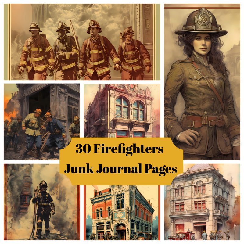 Firefighters Junk Journal Pages - CraftNest