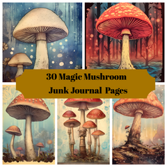 Magic Mushrooms Junk Journal Pages - CraftNest