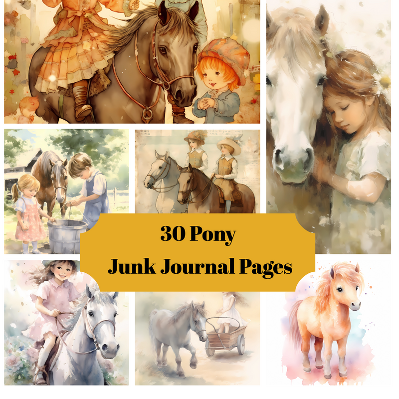 Pony Junk Journal Pages - CraftNest