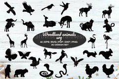 Woodland Forest Animals SVG Bundle - CraftNest - Digital Crafting and Art