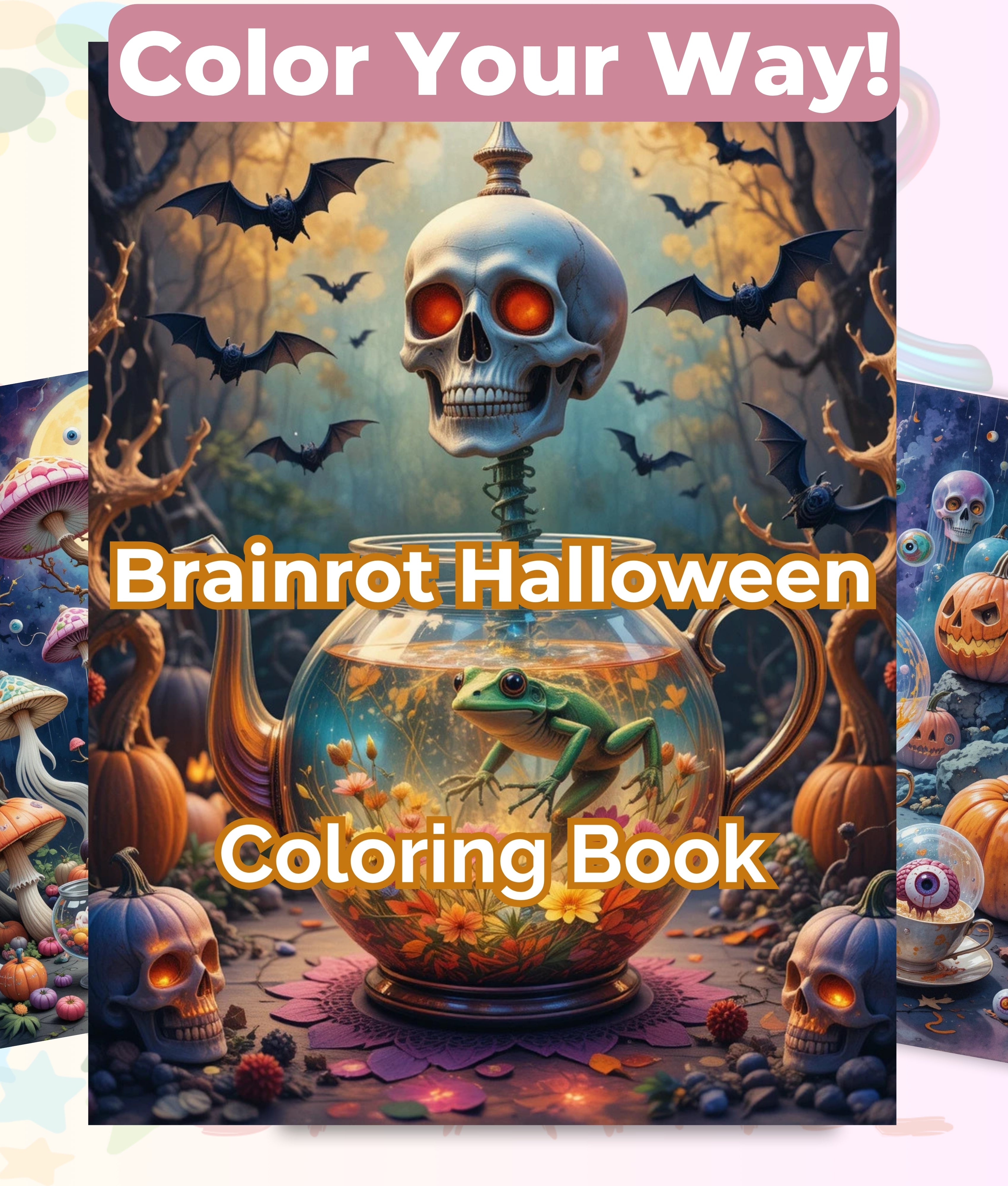 Brainrot Halloween Coloring Books Bundle